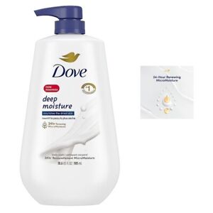 Dove Deep Moisture Body Wash for Dry Skin Moisturizing Cleanser with Pump 30.6oz