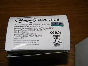 Dwyer EDPS-08-2-N Interruttore di pressione differenziale regolabile, intervallo set punti 0,08 - Foto 1 di 3