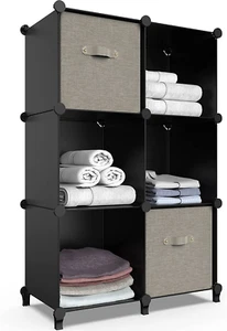 6-Cube Storage Organizer Closet Cabinet Shelf Bookcase for Kids Bedroom Bathroom - Picture 1 of 12