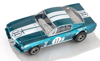 AFX Mega G+ 1965 Shelby GT350R Mustang #11 Mark Donohue HO Slot Car #22071 - Image 1 of 4