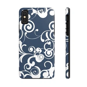 Blau-weiße Swirls robuste Handyhüllen - für iPhone und Samsung Handys - Bild 1 von 50