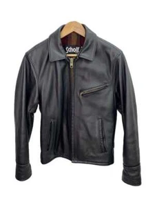Schott 681 Leather Single Riders Jacket Black Size 36 Men Biker Black Used - Picture 1 of 8