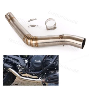Mid Exhaust Link Pipe For Benelli Leoncino 500 Modified Slip on 51mm Muffler - Picture 1 of 7