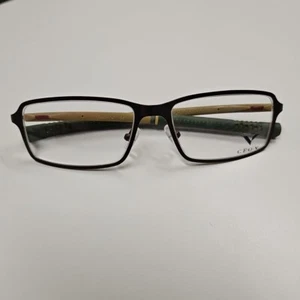 CEO-V CV633 Eyeglasses Gunmetal & Green Tan T6-45 Flexible 52-16-132 Frames NEW - Picture 1 of 11