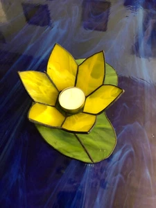 Tiffany Glaskunst, Tischdeco, Windlicht in Form Seerose, versch. Ausführungen - Bild 1 von 5