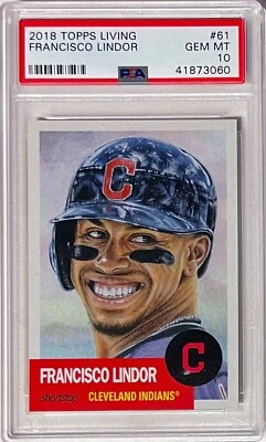 Francisco Lindor 2018 Topps Living Baseball Card #61- PSA Graded 10 Gem Mint - Image 1 of 2