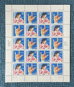 Scott #2783-84, 29c Deaf Communication, Mint sheet of 20, MNH - Picture 1 of 1