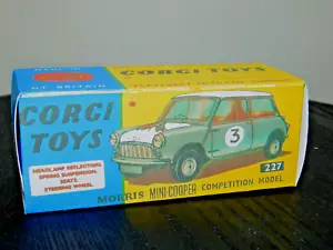 REPRO REPLICA BOX FOR CORGI MORRIS MINI COOPER COMPETITION 227 - Picture 1 of 3