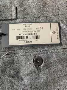 Zanella Mens Dress Pants 38 Heathered Gray Brand new $495 Msrp - Picture 1 of 7