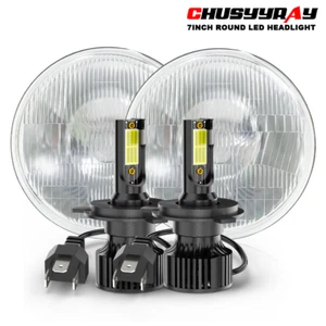 7 Inch Round LED Headlight DRL For Ford Thunderbird 1955-1958 Deluxe 1939-1951 - Picture 1 of 14