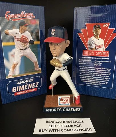 ANDRES GIMENEZ CLEVELAND GUARDIANS BOBBLEHEAD 6-24-23 SGA NIB! Cover