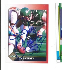 Jim Sweeney hand signed in person Jets 1991 Score Card #203 - Picture 1 of 2