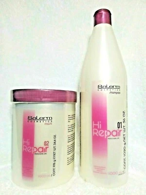 SALERM HI REPAIR 01 SHAMPOO 36 oz. + MASK 02 34.4 oz.-Professional line-SET - Image 1 of 2