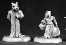 Reaper Miniatures Red Riding Hood and Big Bad Wolf #50073 Chronoscope Figure