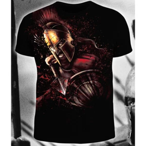 Herren T-Shirt "Vene Vidi Vici" mit Muster unter UV Schwarzlicht leuchtet Neon - Bild 1 von 5