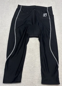 Fluid 3/4 Leg Pants Black Thermal Tights Padded Cycling Women's Size 10 - Picture 1 of 13