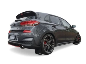 rallyflapZ | Mud Flaps & Fixings Hyundai i30N Hatch Black 4mm PVC *S N-Silv R&B - Picture 1 of 9