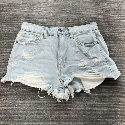 Pantalones Cortos Violonchelo Talla 0/24 Para Mujer Elastizados Corte Envejecido Medio Lavado Azul Denim Foto 1 de 4