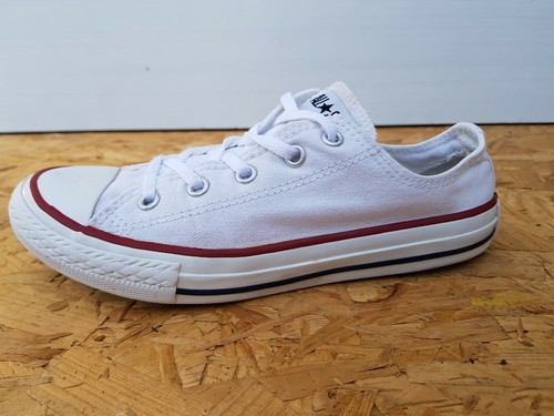 Converse bambini All Star basse ottiche bianche tela tomaia stringate stile: 3J256 UK 2