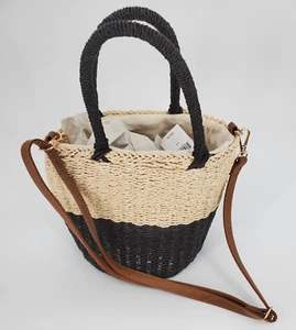 Bolso bandolera natural negro forrado NUEVO - Imagen 1 de 9