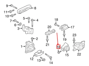 VOLVO S90 MK2 Rear Lower Bushing Bolt 987515 NEW GENUINE - Picture 1 of 3