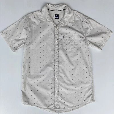 Rip Curl Button Up White Short Sleeve Cotton Shirt - Mens Medium - Image 1 of 4