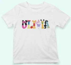 Mickey & Friends kids Shirt, Personalized Mickey shirt, Mickey name girls shirt - Picture 1 of 5