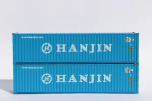 N Maßstab Jacksonville Terminal 40' Behälter Hanjin 2er-Pack Artikel #405012 - Bild 1 von 3