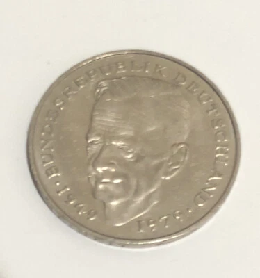 West German 2 Deutsche Mark Coin | Kurt Schumacher | KM149 | 1979 - 1986 - Image 1 of 4