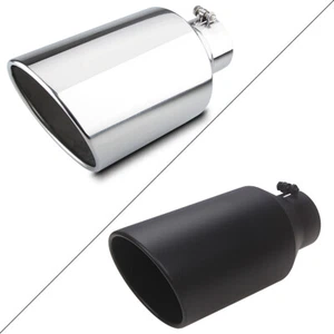 Diesel Exhaust Tip 4" Inlet, 7" Outlet 15" Long Rolled Edge Angle - Foto 1 di 16