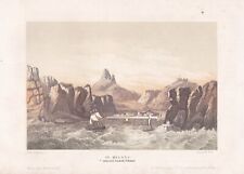 St.Helena Island Insel Napoleon Lithography Litho Schwabe Osti 1850