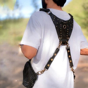 Cowboy Bag, Hippie Bag, shoulder holster, Shoulder Bag, - Picture 1 of 31