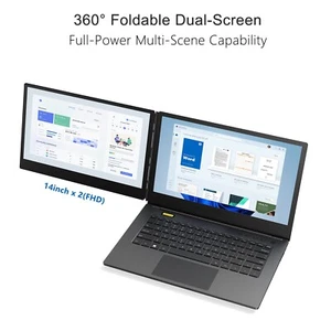 Notebook aziendale 14''x2 IPS doppio schermo Intel Core i7 16 GB 1 TB FHD Win11 - Foto 1 di 18