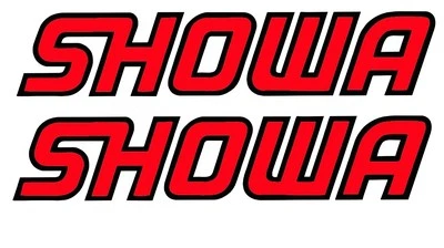 SHOWA fork decal stickers PAIR MX Trials Road Race Sports Bike Honda Ducati  - Image 1 of 4
