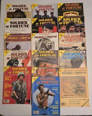 Huge Vintage Soldier Of Fortune Lot of 16 Issues 1979-1989 - Image 1 of 4