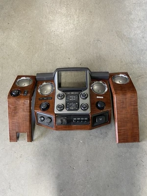 2013-2016 FORD F250 F350 KING RANCH EDITION Dash Wood Trim Bezel Vents & climate - Image 1 of 3