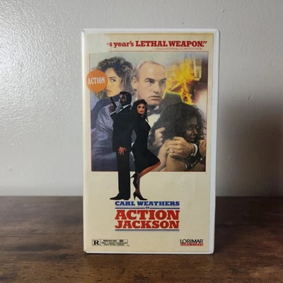 Action Jackson VHS 1988 Carl Weathers vanity Sharon Stone Bill Duke action movie - Image 1 of 4
