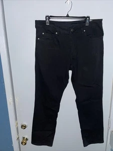 Pantalones de mezclilla Buffalo David Bitton para hombre 36x30 negros arquero ajustados elásticos rectos T - Imagen 1 de 9