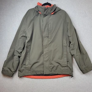 Eddie Bauer Jacket Mens Medium Green Hooded Performance Outdoor Waterproof Coat - Picture 1 of 18