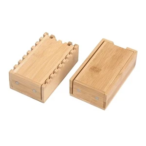 Bamboo Dice Wooden Rolling Case, Wood Die Roller Castle, Dice Rolling Tray - Picture 1 of 15