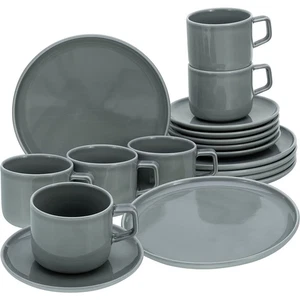 CreaTable 16734 Kaffeeservice Chef Collection für 6 Personen, Porzellan, grau (1 - Bild 1 von 5