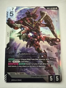 Gundam Card Game - Newtype Rising - Justice Gundam - GD01-066 LR - Picture 1 of 3