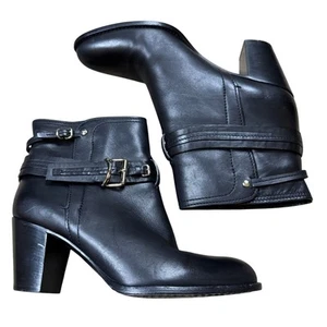 Christian Dior Equestre Boots Black Soft Leather Ankle Booties Womens 40/9.5 - Picture 1 of 8