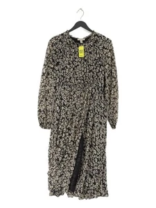 Burberry Women's Midi Dress UK 10 Black 100% Polyester A-Line - Picture 1 of 7