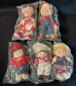 Lot of 5 Campbells Soup Kids Sealed Brand New Plush Dolls-NEW - Picture 1 of 4