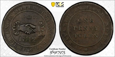 1812 Great Britaim 1D Withers-315 Birmingham Union Copper Company BN PCGS XF 45 - Image 1 of 3