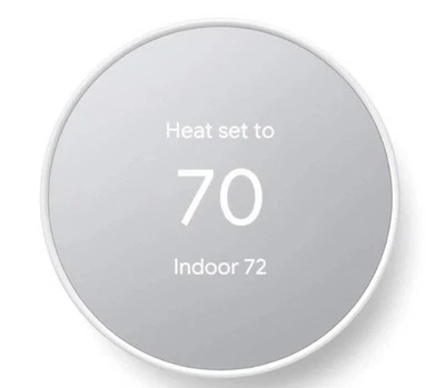 Google Nest Thermostat - Smart Programmable Wi-Fi Thermostat - Snow - Image 1 of 4