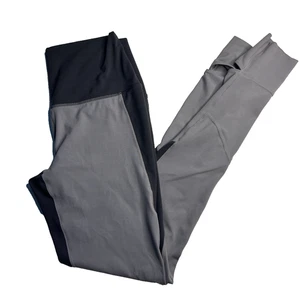 Prana Gray Two Tone Leggings Women L Stretch Athletic Pants Outdoor Yoga Hiking - Picture 1 of 10