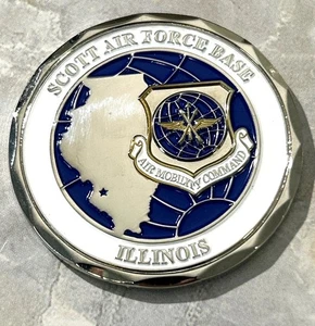 Official USAF Air Mobility Command SCOTT AFB ILLINOIS Challenge Coin 1.75" - Picture 1 of 2