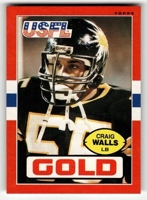 1985 Topps USFL FOOTBALL Craig Walls #37 Denver Gold HIGH GRADE SETBREAK - Image 1 of 2